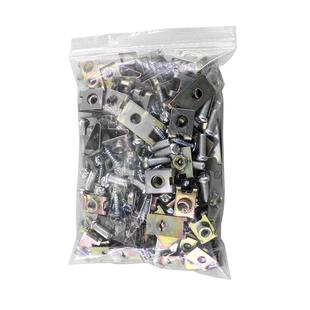 适配汽车U型夹叶子板金属牌照螺丝铁片自攻螺丝底座固定卡子卡扣