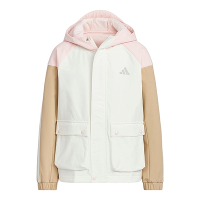 阿迪达斯童装秋冬新款大童拒水防风保暖运动连帽夹克外套KS0651