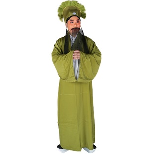 戏曲服装老生素道袍褶子折子京剧豫剧古装戏服家丁老头戏装