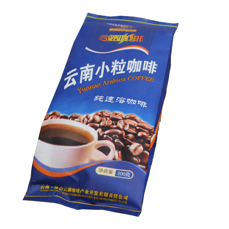 云南土特产小粒咖啡 原味保山云潞速溶黑咖啡粉小袋装200g