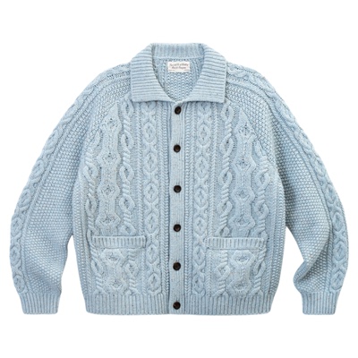 SUPERTOFU 特细美丽奴羊毛 粗麻花 针织开衫毛衣外套 AW25