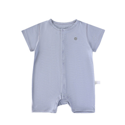 婴儿短袖连体衣夏季薄款天竹哈衣