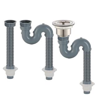 厨房水槽洗菜盆提蓝下水管防臭管道排水管不锈钢提篮下水器配件