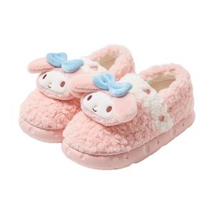 三丽鸥儿童包跟棉拖鞋冬季男女童宝宝可爱玉桂狗家居室内防滑保暖