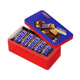 德芙小小士力架花生夹心巧克力铁盒装休闲零食散装糖果批发包邮