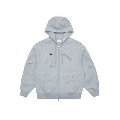 ADERERROR灰色logo拉链外套