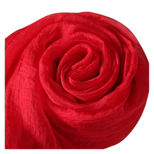 超大桑蚕丝巾舞蹈真丝围巾女长款春秋冬季保暖红色本命年礼物披肩