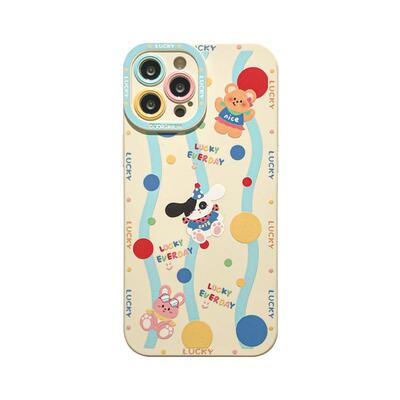 benefit游乐园可爱小动物18pro17pro16适用于iphone15promax苹果15PRO手机壳13新款14套12简约11全包xs硅胶