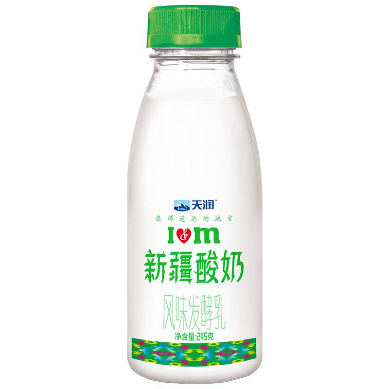 新疆酸奶天润浓缩风味低温乳制品酸牛奶经典原味245克*8瓶装整箱
