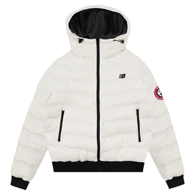 SREK冬季百搭新款宽松白色连帽羽绒服男女冬季加厚保暖面包服外套