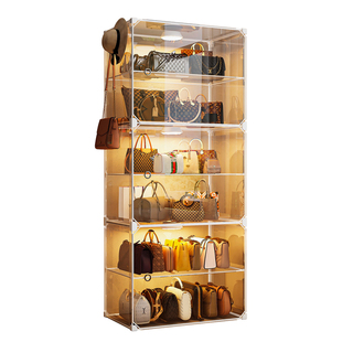 包包收纳神器省空间包架落地展示柜家用防尘收纳盒小包存放置物架