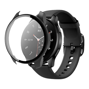 适用vivowatch5手表watch3钢化保护套pc材质vivo2轻薄舒适原机配比保护套表壳防撞耐磨钢化膜全包非原装配件