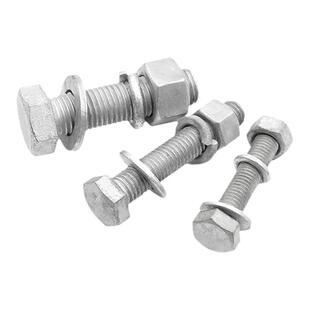 8.8级热镀锌外六角螺丝热浸锌铁塔螺栓电力螺栓光伏螺丝六角套装