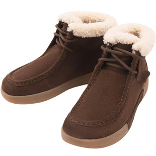 暇步士女鞋25冬新款休闲靴袋鼠鞋领口羊羔毛加绒保暖棉鞋舒适短靴