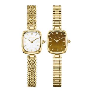 飞亚达复古小金表手表女轻奢石英表美拉德小方表防水高颜值女士表