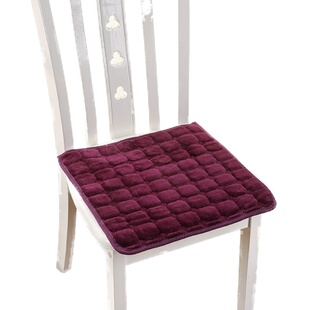 毛绒坐垫厚椅垫椅子垫子坐垫带绑带餐椅垫学生椅子防滑办公椅冬季