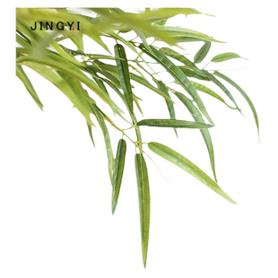 仿真竹叶假竹叶塑料装饰小竹叶藤小翠竹毛竹枝中式禅意室内叶片