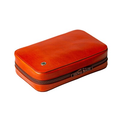 oneleather烟斗包三支手工牛皮