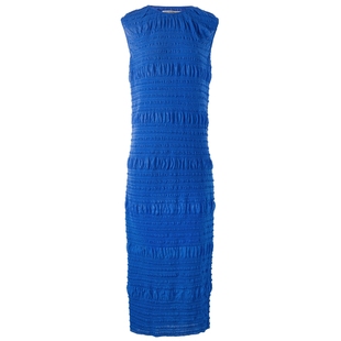 【重工压褶】IIIVIVINIKO夏季泡泡纱直筒连衣裙女R420688176D