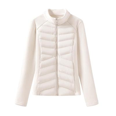 班尼路立领修身开衫外套女秋冬新款收腰显瘦冲锋衣内胆百搭上衣N