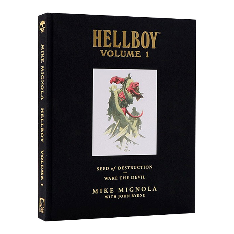 英文原版 Hellboy Library Volume 1 Seed of Destruction and Wake the Devil 地狱男爵卷1 精装漫画手绘线稿馆藏版 进口英语书