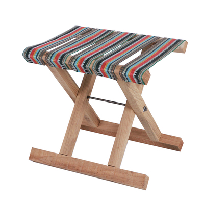 槐木加厚马扎实木折叠便携家用小凳子户外椅钓鱼椅子凳