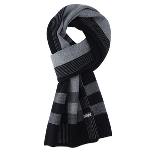 七匹狼羊绒围巾男士2026冬季新款保暖围脖高档礼盒送爸爸男友礼物