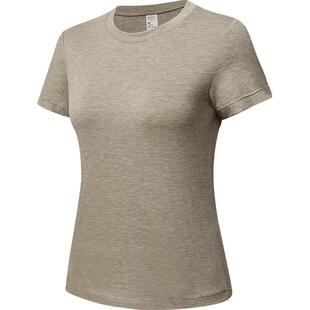 本来BENLAI女士绵羊毛混纺T恤2025秋季新款简约圆领上衣BNM450005