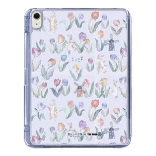THE HOODx露台上的波丽品牌联名郁金香兔兔适用苹果平板iPad Pro/Air7/Mini 2025新款可拆式多角度防摔保护套