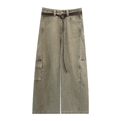 高腰设计休闲宽松垂感显瘦工装裤