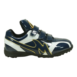 现货 CM棒垒球训练鞋 藏青蓝色 魔术贴 低帮 碎钉 橡胶底 教练鞋