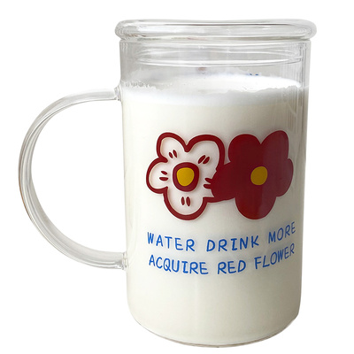 少女心带把创意风吸管水杯