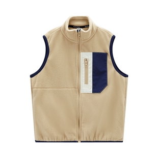 左西童装男童摇粒绒马甲儿童秋冬款2026新款男孩冬季保暖背心内搭