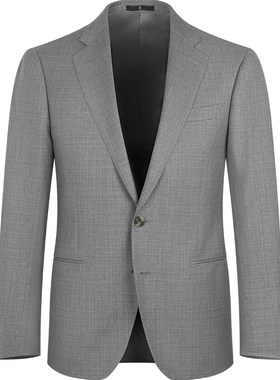lampo西装外套蓝豹全季浅灰羊毛