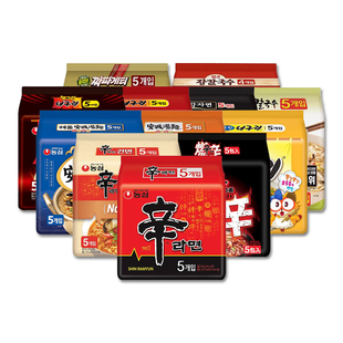 韩国进口农心辛拉面牛肉面海鲜拉面泡面冲泡方便面韩式面皮汤面