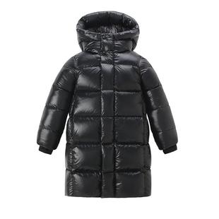 特厚95%白鹅绒儿童羽绒服冬季中长款男童女童中大童2025新款外套