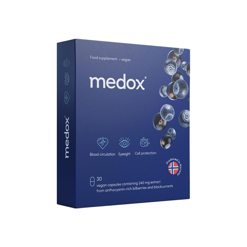 挪威MEDOX花青素胶囊北欧原装进口抗自由基氧化肌肤保健品正品女