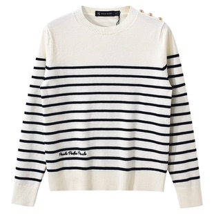 保罗彼得2025年秋新款针织衫圆领显瘦宽松百搭打底毛衣YUECZ00220