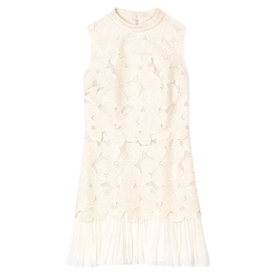 SANDRO女装法式露背百褶连衣裙