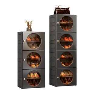 免安装鞋柜新款2026家用门口多层鞋子收纳柜一体靠墙小窄折叠鞋架