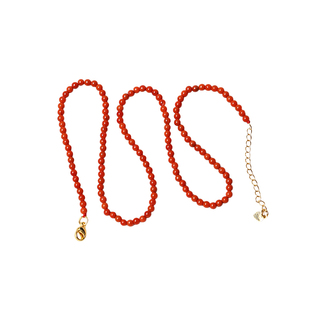 天然川料南红玛瑙满色满肉料圆珠款项链 女款水晶南红颈链饰品