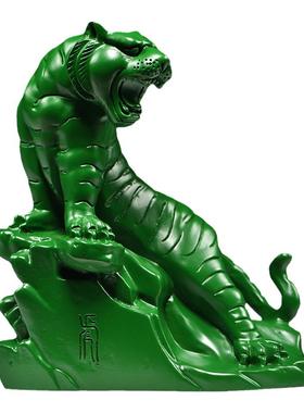 实木虎摆件家居办公摆设送礼