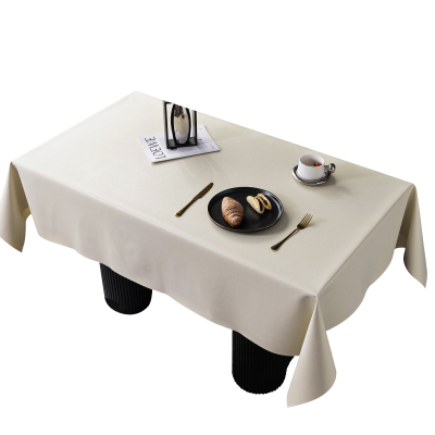奶油风小羊皮桌布免洗防水防油