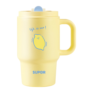 苏泊尔冰霸杯女士高颜值保温杯女款大容量水杯女巨无霸吸管杯新款