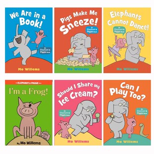 小猪和小象Elephant系列10册后续6本Elephant & Piggie莫威廉斯Mo Willems吴敏兰推荐书单4-8岁启蒙幽默搞笑友谊故事平装绘本