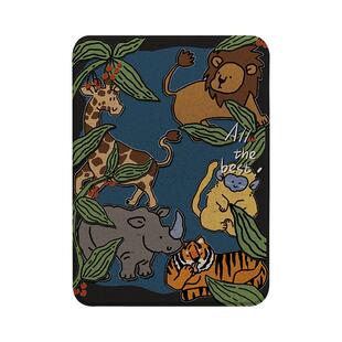 卡通森林动物拼贴360旋转iPadPro2024保护套新款适用苹果iPadAir6/5保护壳13平板11寸10.2/10.9带笔槽mini6女