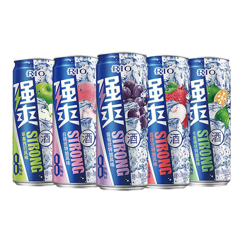锐澳强爽8度锐澳鸡尾酒330ml微醺果酒低度伏特加清爽气泡酒6罐