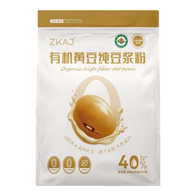 【尝鲜价1袋装】ZKAJ有机纯豆浆粉0蔗糖添加无农残高蛋白营养早餐