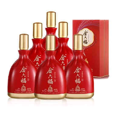 金六福聚福兼香型白酒500ml*6瓶