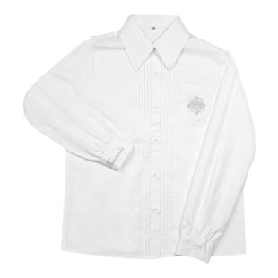 【海月社】#花火#原创衬衫JK制服刺绣长袖上衣女黑白基础款风琴褶